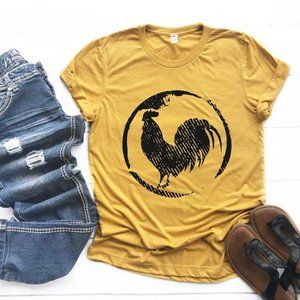 Rooster Bella Canvas T-shirt Sizes XS-XL